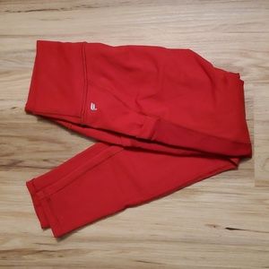 Fabletics side pockets powerhold leggings red xxs